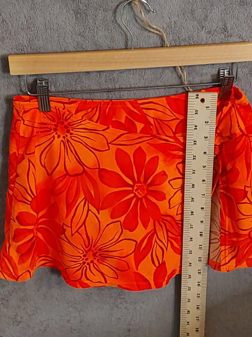 Ocean Dream Women's Tankini Swim Set Size 14 Orange Floral Skort 2 Piece Swimsui - Picture 8 of 13